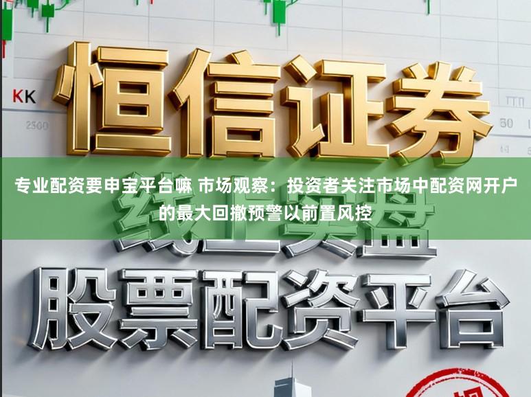 专业配资要申宝平台嘛 市场观察：投资者关注市场中配资网开户的最大回撤预警以前置风控